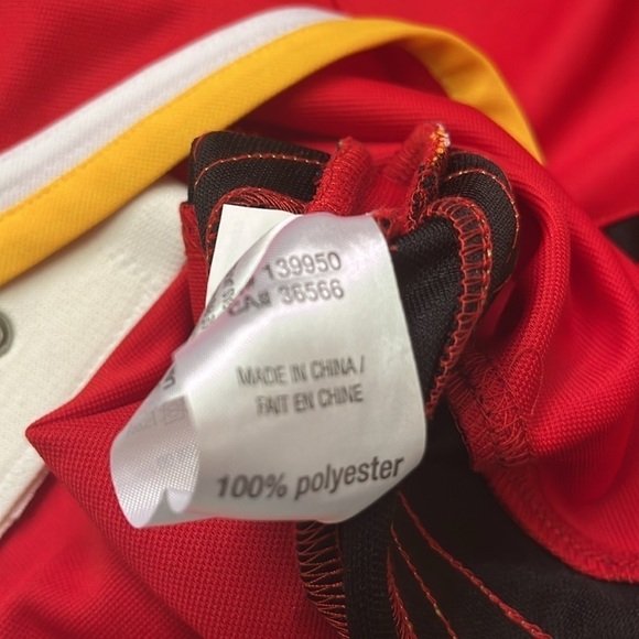 Bauer Hockey Jersey Red Black White Gold Size Medium - Picture 6 of 8